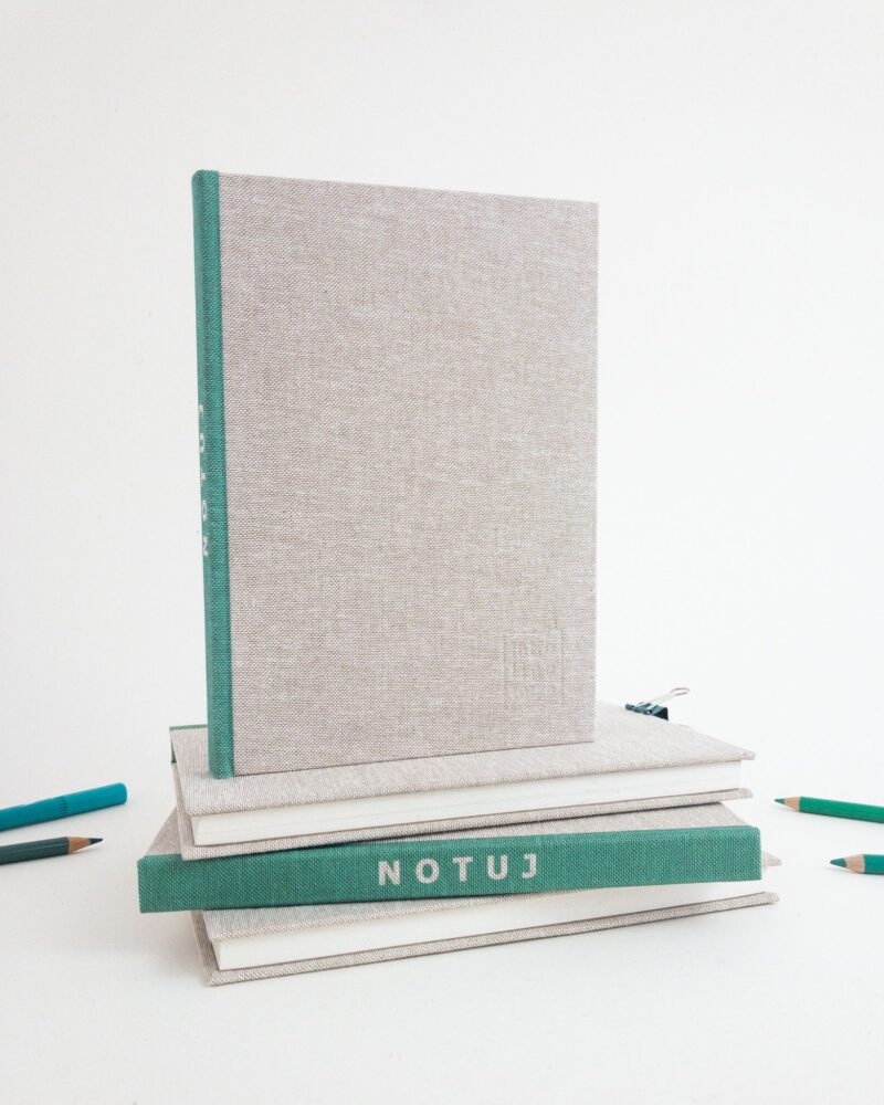 Notuj – Notes A5 w kropki, bullet journal, zielony